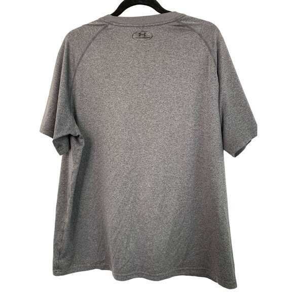 Under Armour Loose 2XL crew neck T-Shirt HeatGear Heather Black GUC 7849 - Picture 7 of 7